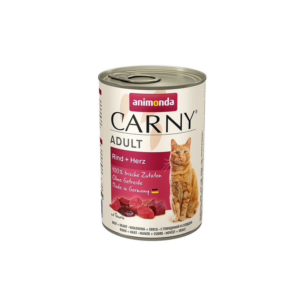 Animonda Carny Adult Wołowina + Serca puszka 400g