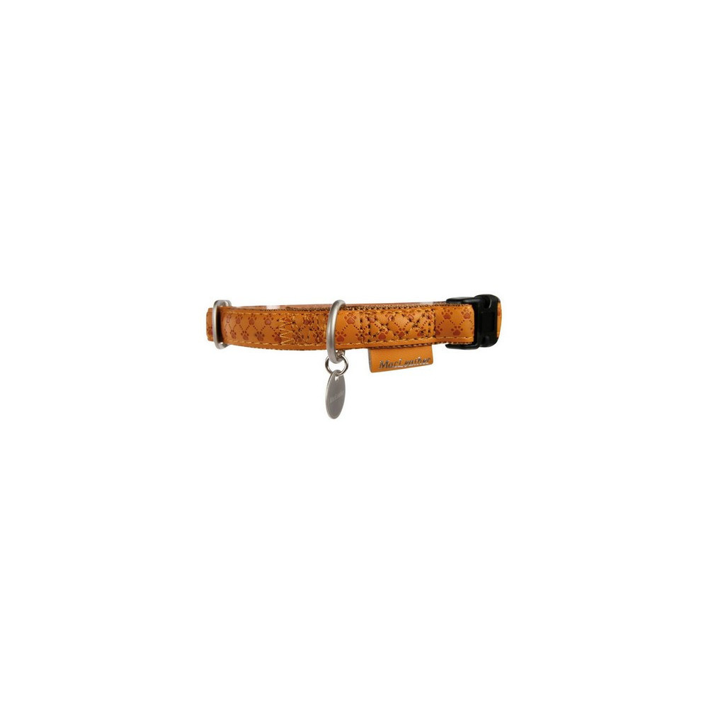 Zolux Obroża regulowana Mac Leather 15mm Żółta [522035JA]
