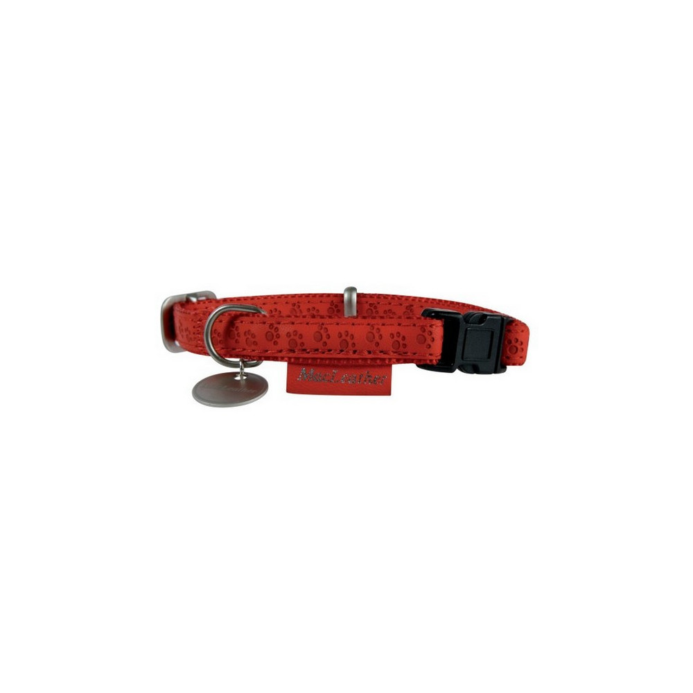 Zolux Obroża regulowana Mac Leather 25mm Czerwona [522045RO]