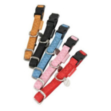 Zolux Obroża regulowana Mac Leather 20mm Żółta [522040JA]