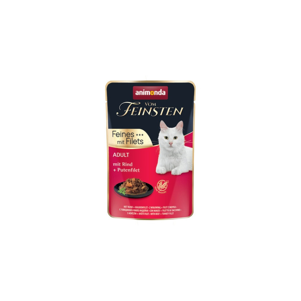 Animonda vom Feinsten Cat Adult Wołowina + filet z indyka saszetka 85g