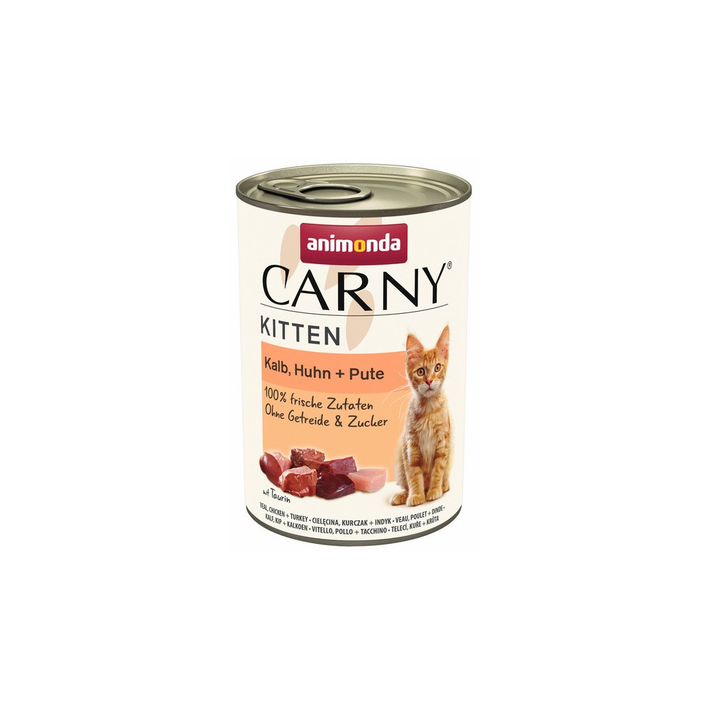 Animonda Carny Kitten Cielęcina + Kurczak + Indyk puszka 400g