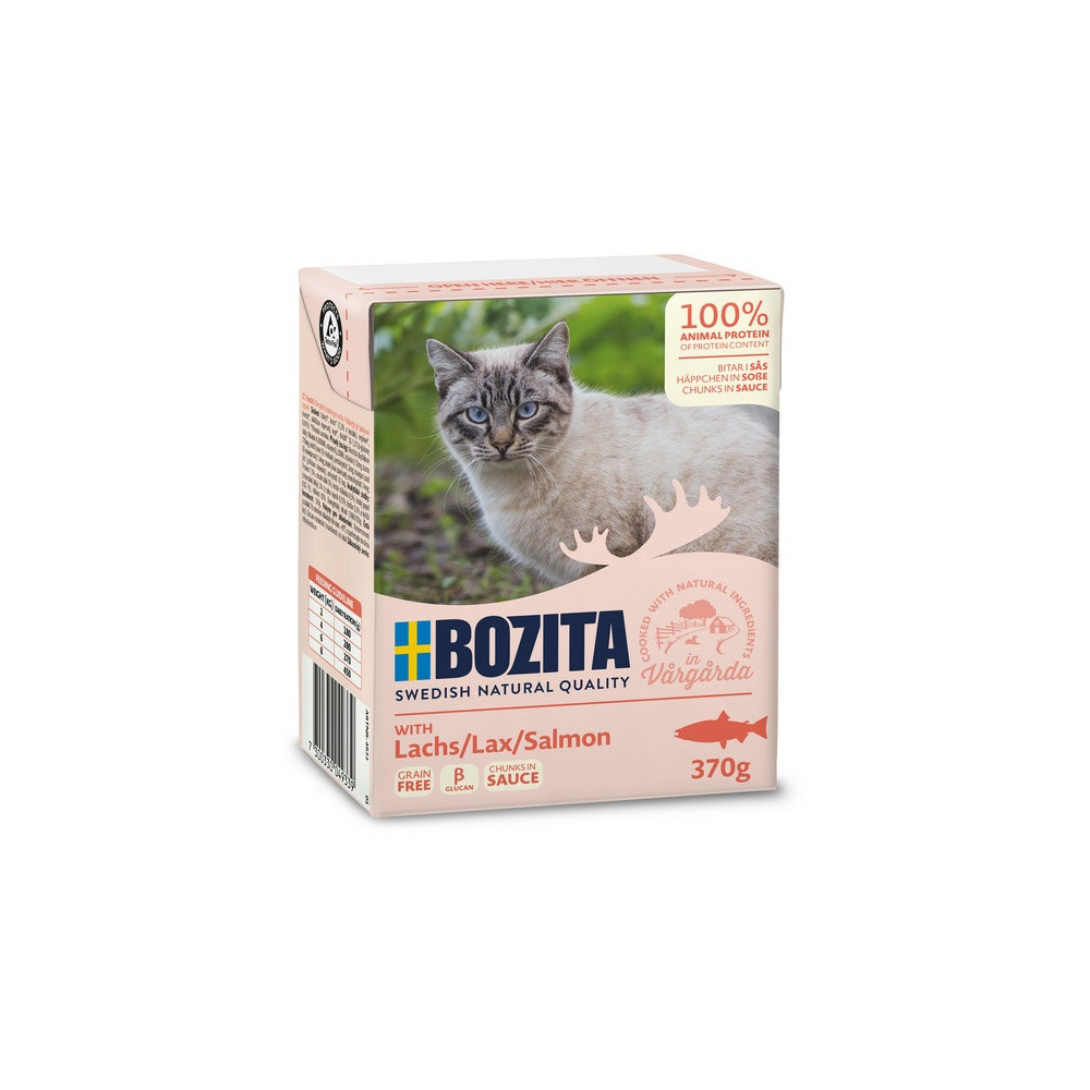 Bozita z Łososiem kawałki w sosie kartonik 370g