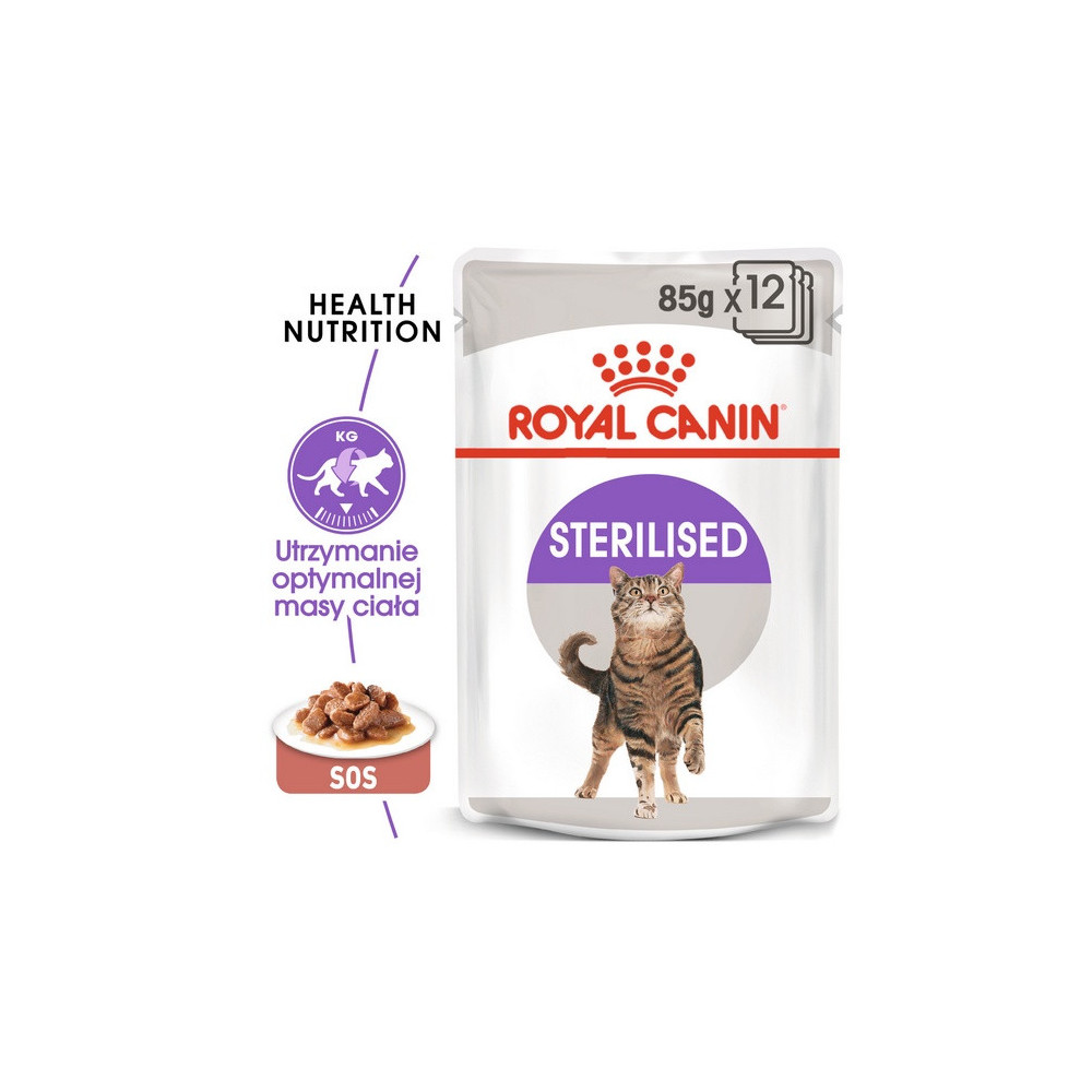 Royal Canin Sterilised w sosie karma mokra dla kotów dorosłych, sterylizowanych saszetka 85g