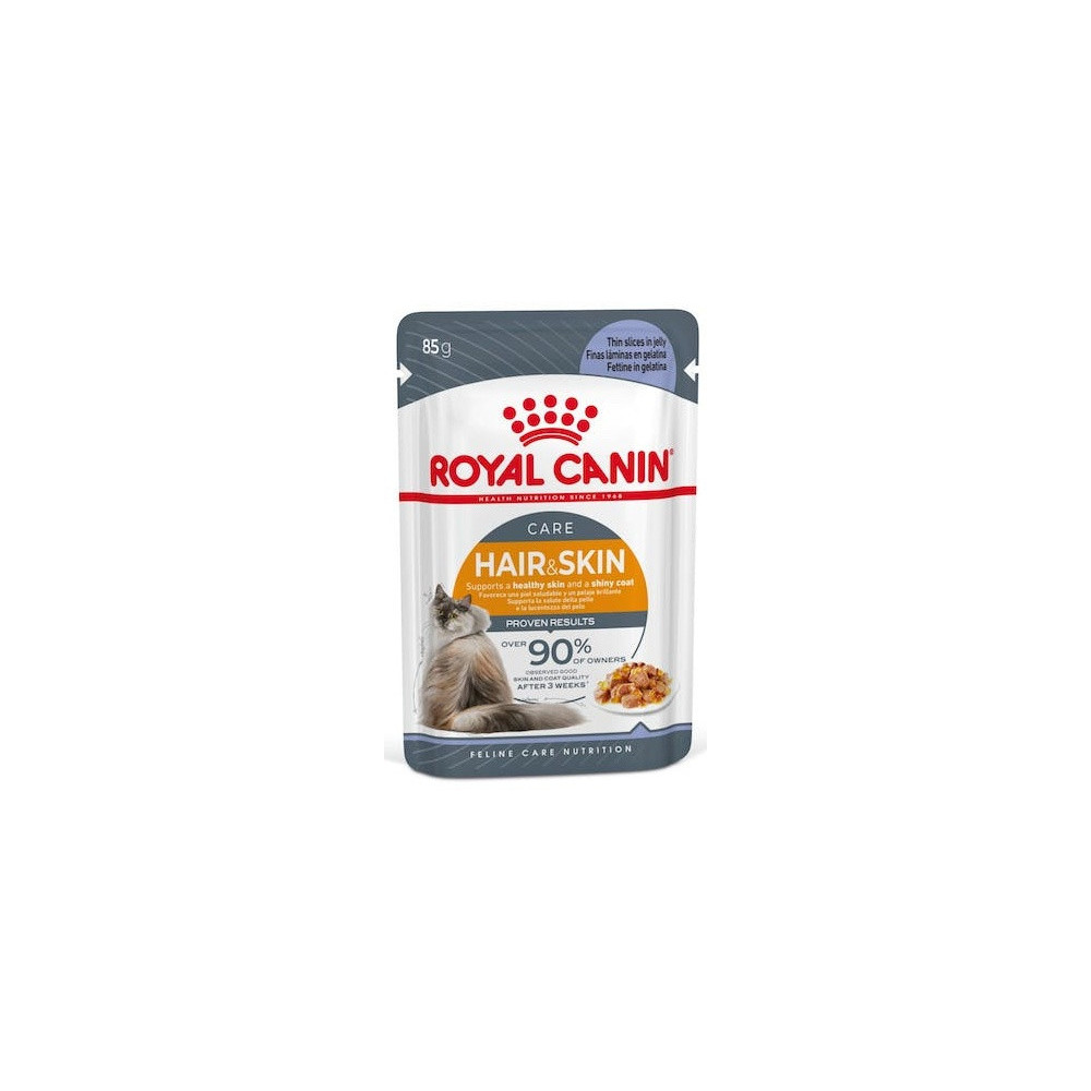 Royal Canin Hair & Skin Care karma mokra w galaretce dla kotów dorosłych, lśniąca sierść i zdrowa skóra saszetka 85g