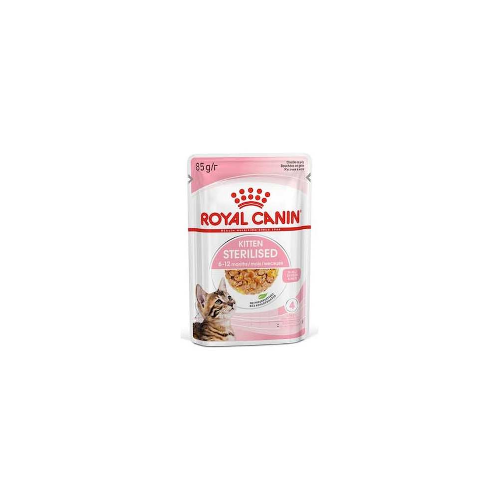 Royal Canin Kitten Sterilised karma mokra w galaretce dla kociąt od 6 do 12 miesiąca życia, sterylizowanych saszetka 85g