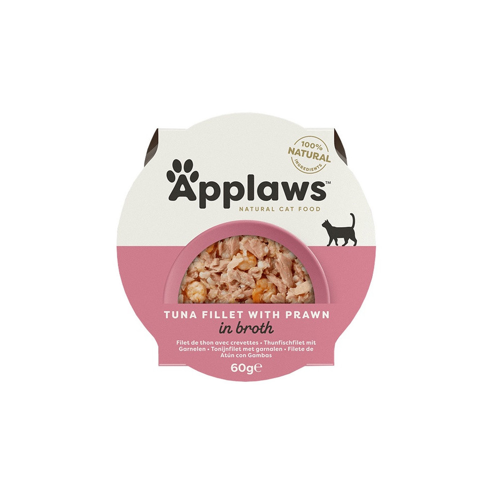 Applaws miseczka dla kota Filet z Tuńczyka z Krewetkami 60g