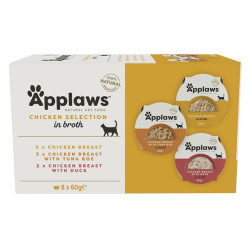 Applaws miseczki dla kota Chicken Selection Multi Pack 8x60g