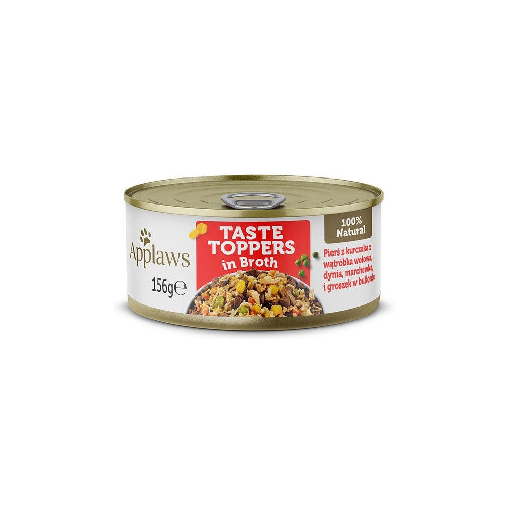 Applaws Dog Taste Toppers puszka z kurczakiem, wątrobą wołową i warzywami 156g