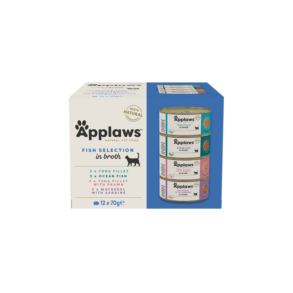 Applaws puszki dla kota Multipack Fish 12x70g