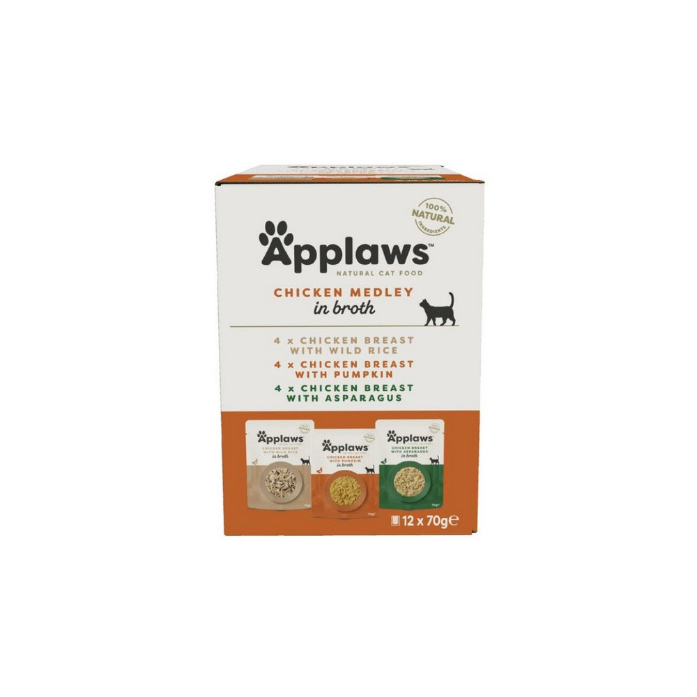 Applaws saszetki dla kota Chicken Selection Multi Pack 12x70g