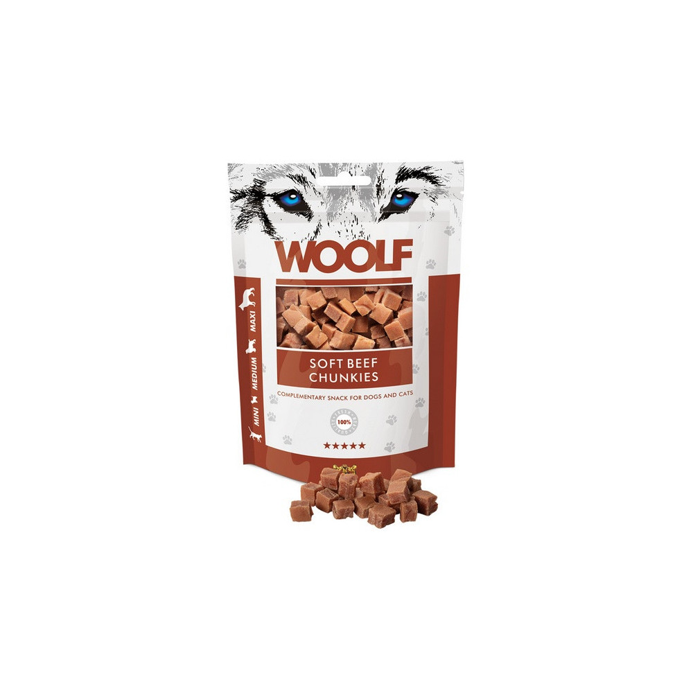 Woolf Soft Beef Chunkies 100g