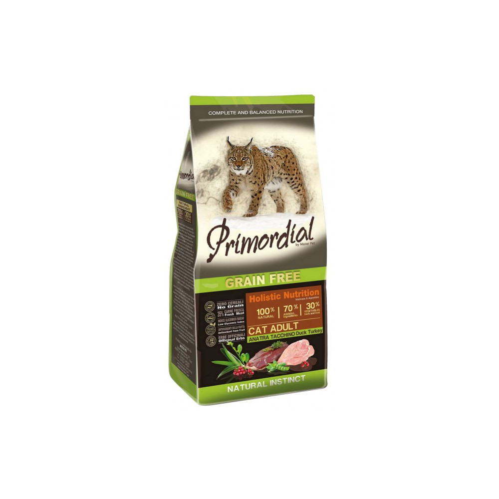 Primordial Cat Grain Free Adult Duck & Turkey 2kg