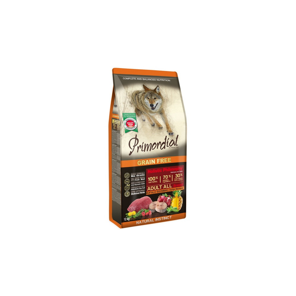 Primordial Dog Grain Free Adult Buffalo & Mackerel 12kg