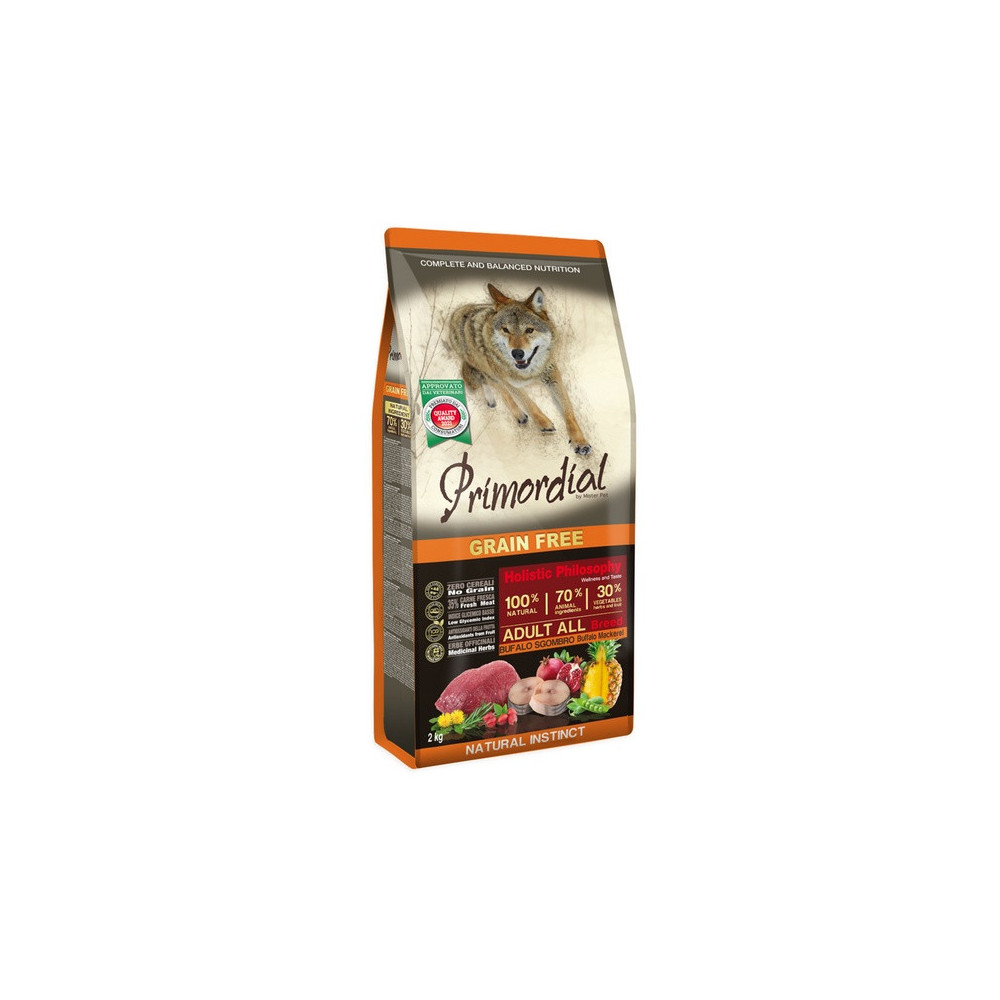Primordial Dog Grain Free Adult Buffalo & Mackerel 2kg