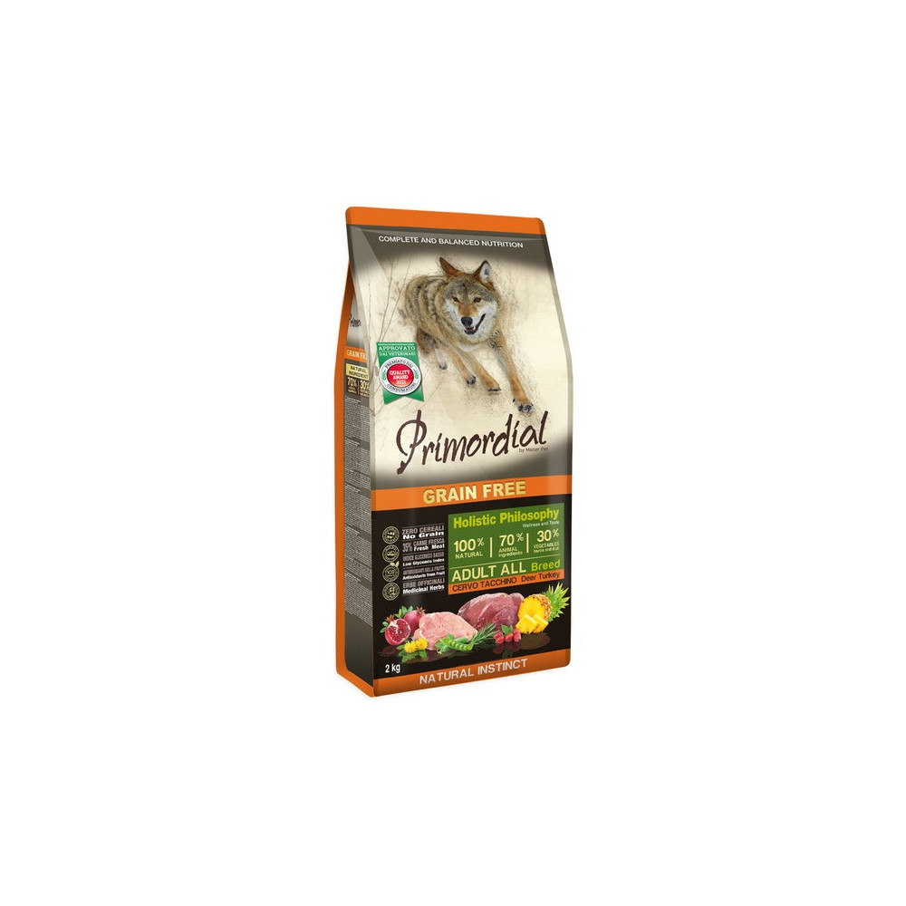 Primordial Dog Grain Free Adult Deer & Turkey 2kg