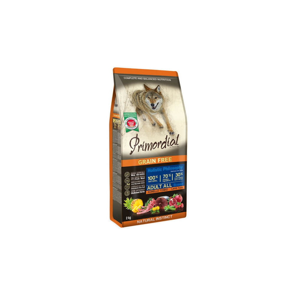 Primordial Dog Grain Free Adult Tuna & Lamb 2kg