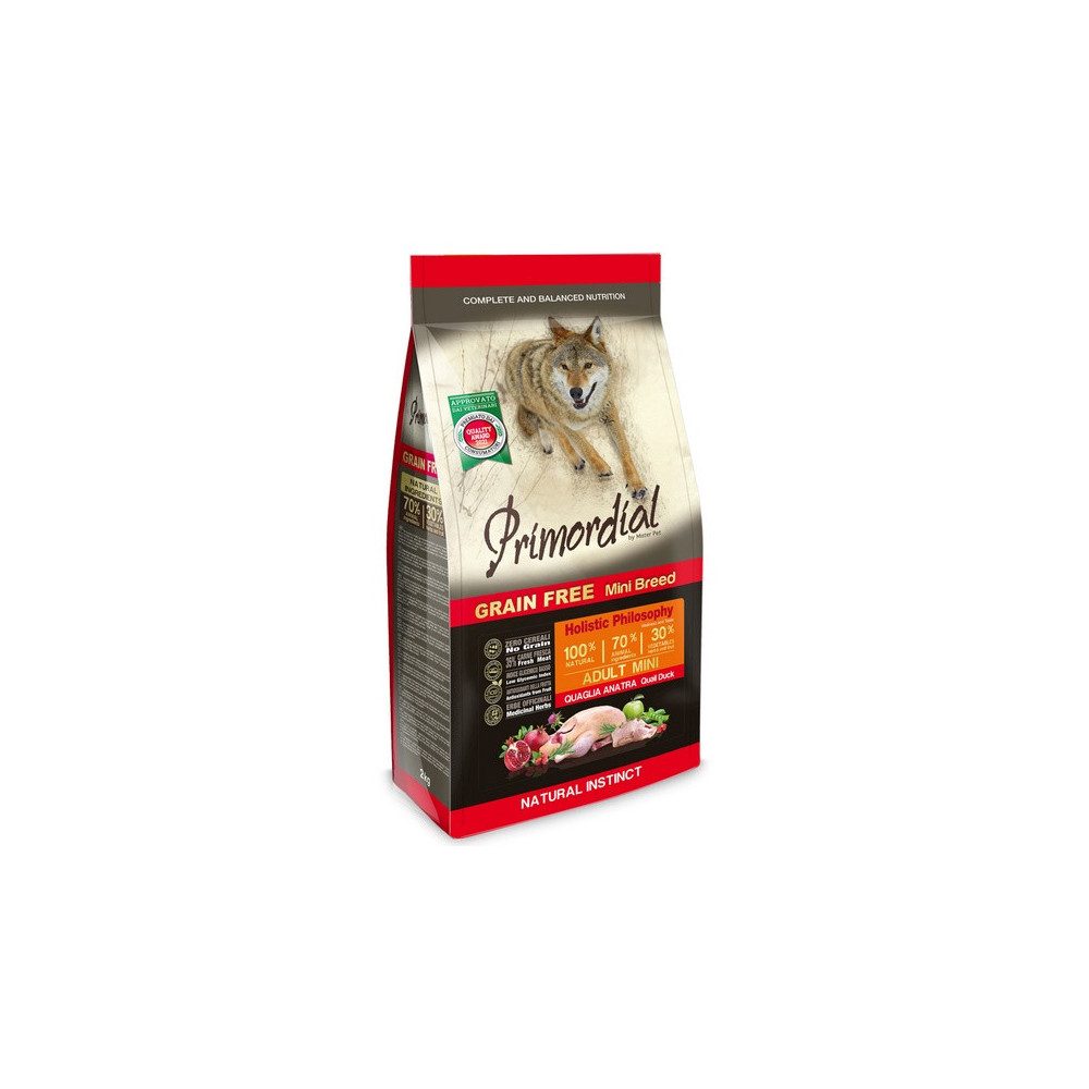 Primordial Dog Grain Free Mini Adult Quail & Duck 6kg
