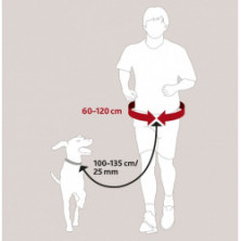 Trixie Pas biodrowy i Smycz Hands Free - zestaw do dogtrekkingu [TX-1275]