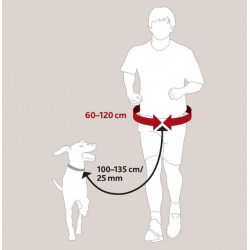 Trixie Pas biodrowy i Smycz Hands Free - zestaw do dogtrekkingu [TX-1275]