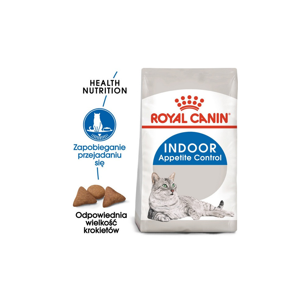 Royal Canin Indoor Apetite Control karma sucha dla kotów dorosłych przebywających w domu, domagających się jedzenia 400g