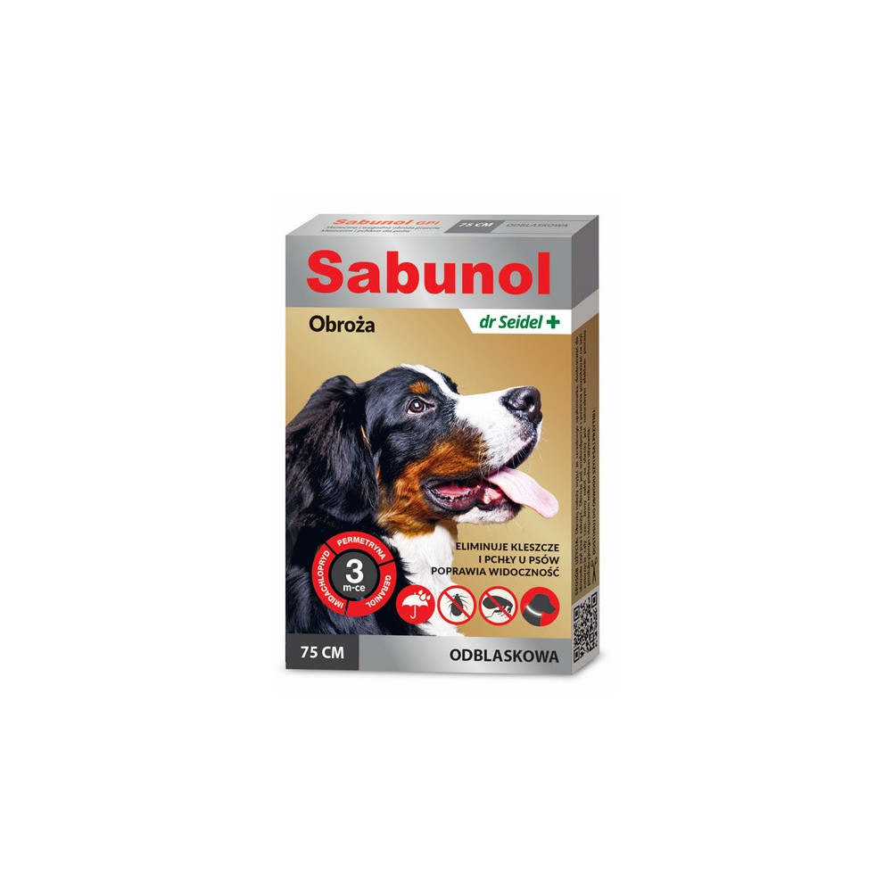 Sabunol GPI Obroża przeciw pchłom dla psa odblaskowa 75cm
