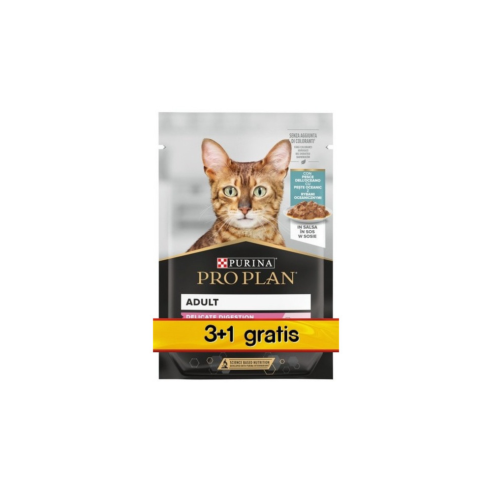 Purina Pro Plan Cat Delicate ryba oceaniczna saszetka 4x85g 3+1 gratis