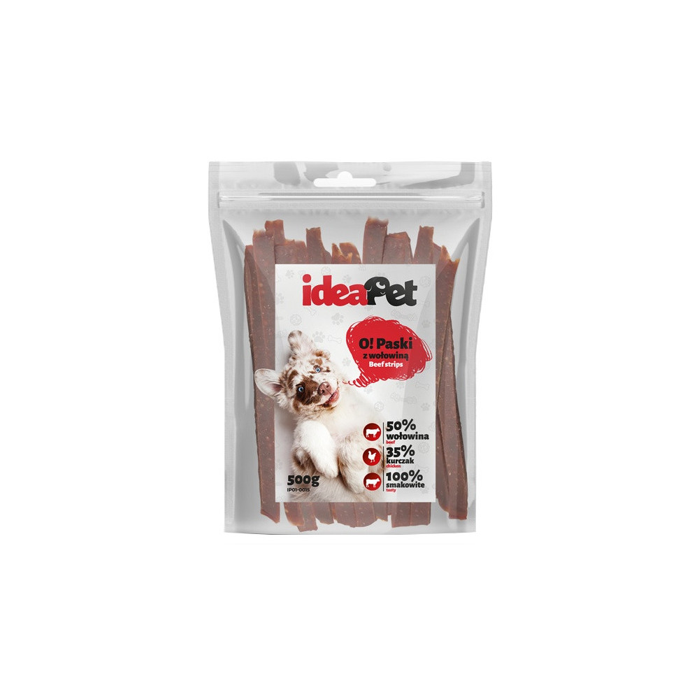 IdeaPet Paski z wołowiną 500g