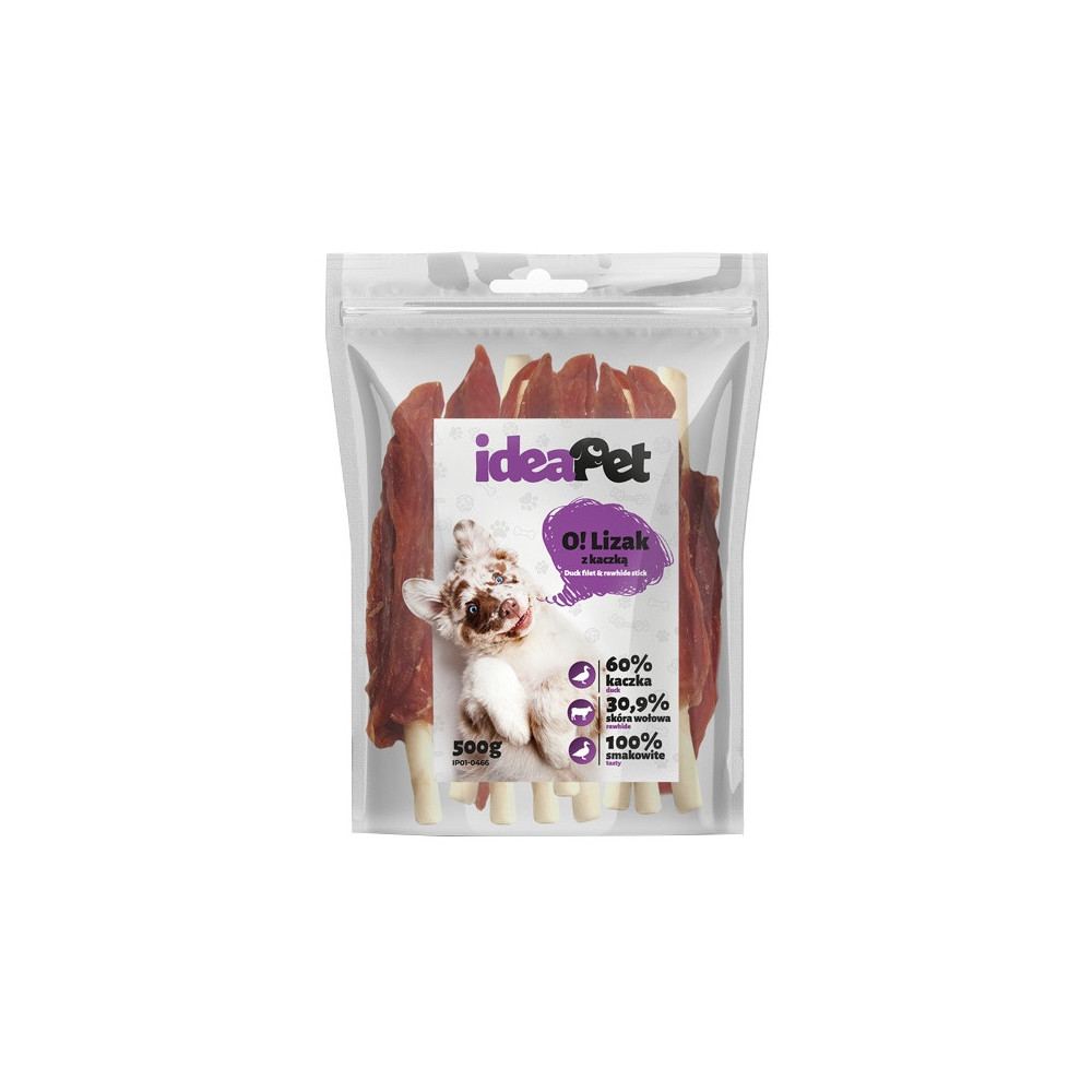 IdeaPet Lizak z kaczką 500g