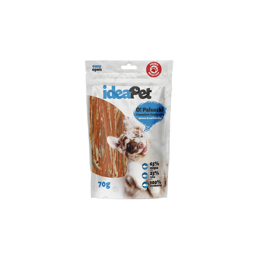 IdeaPet O! Paluszki z łososiem i białą rybą 70g