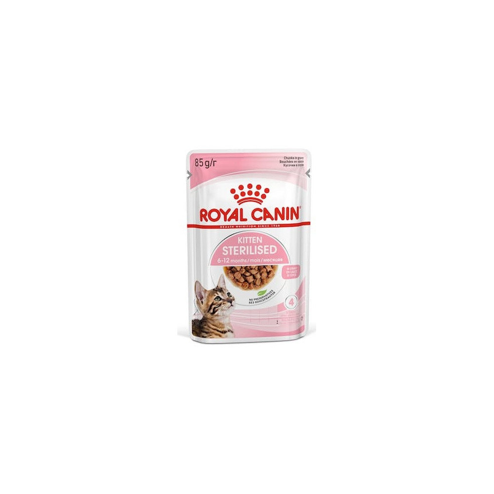 Royal Canin Kitten Sterilised karma mokra w sosie dla kociąt od 6 do 12 miesiąca życia, sterylizowanych saszetka 85g
