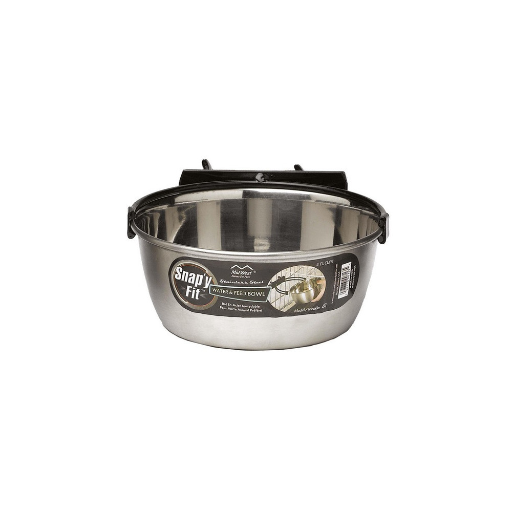MidWest Snap'y Fit Miska stalowa do klatki 900ml [SF41]