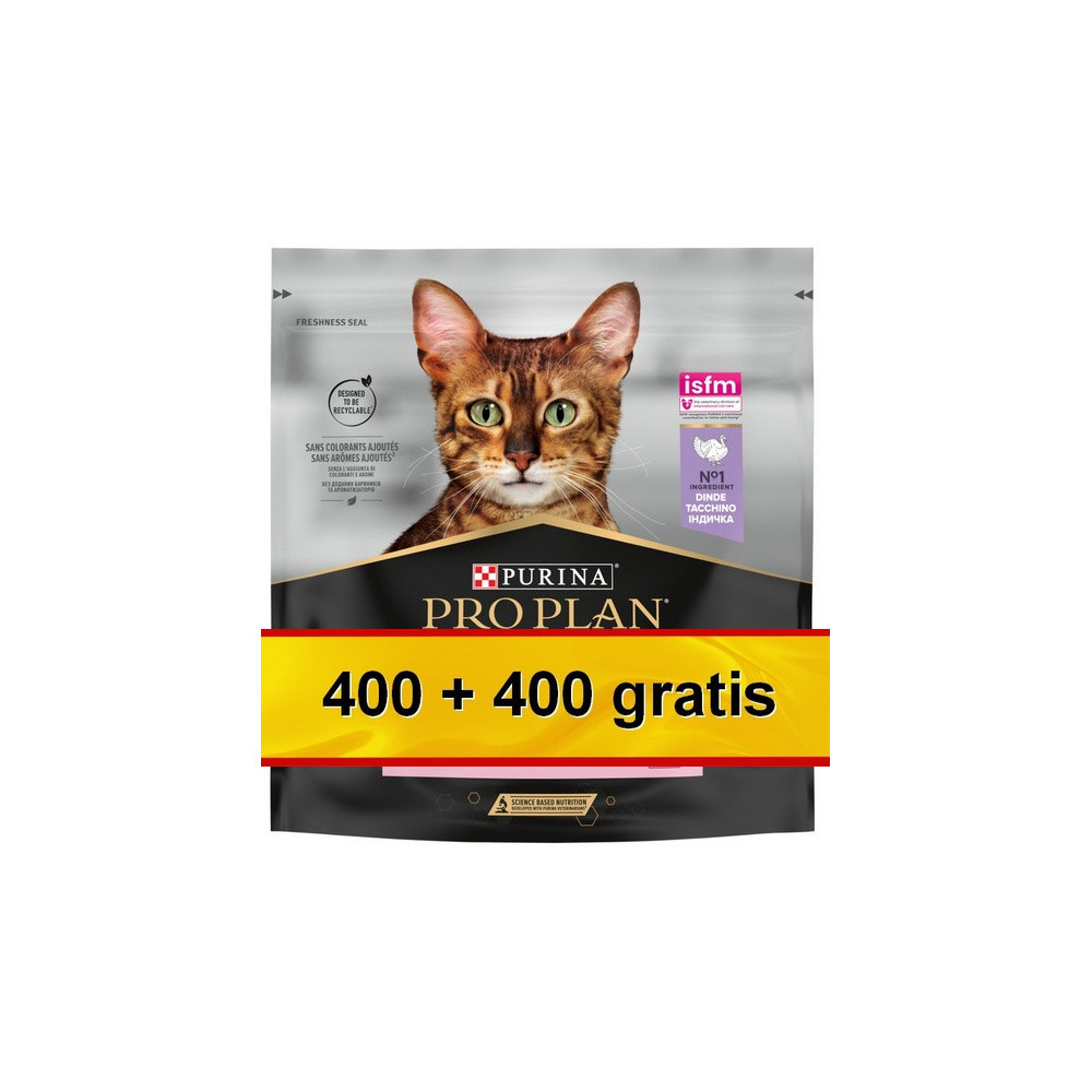 Purina Pro Plan Cat Adult Delicate Digestion z indykiem 800g (400+400g gratis)