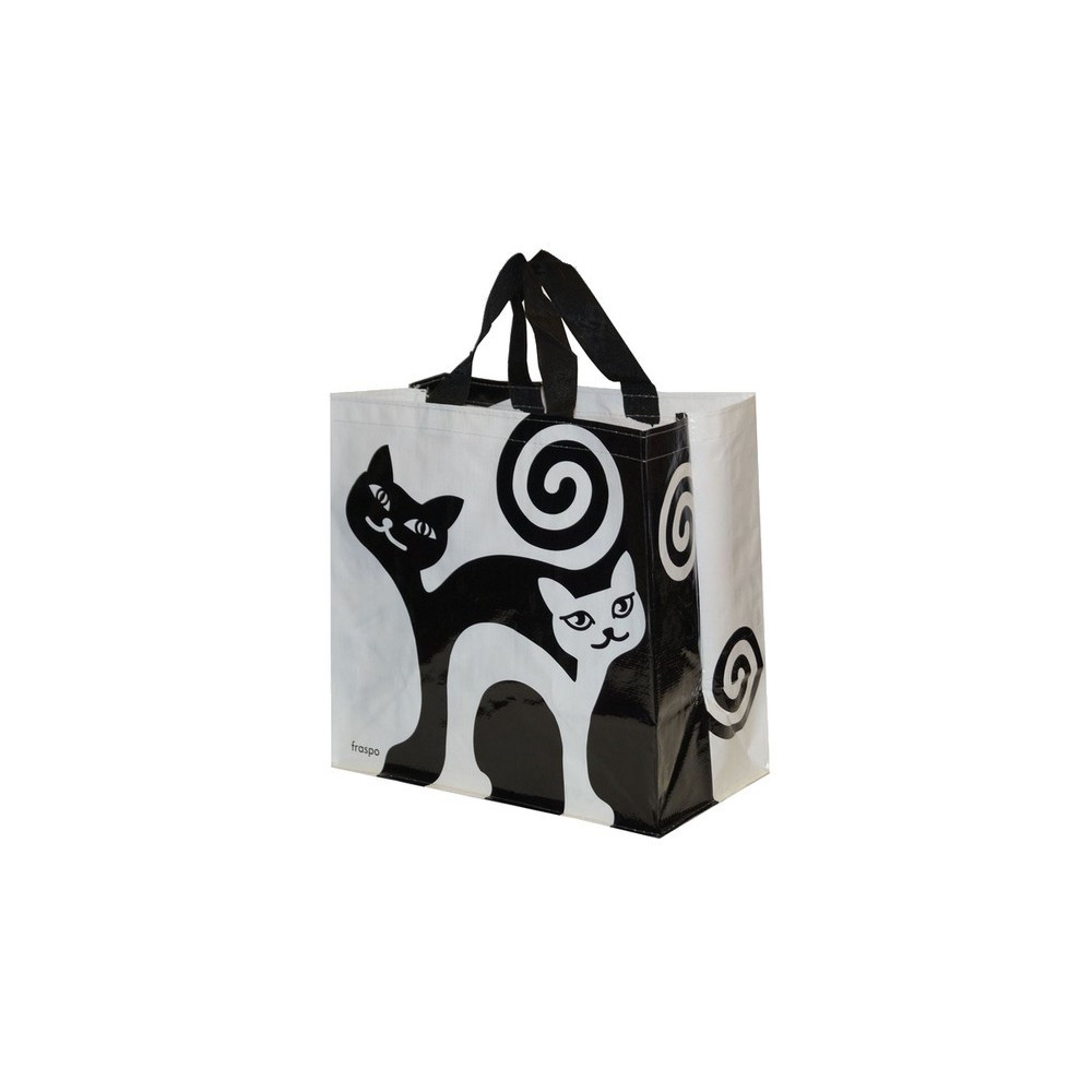 Torba Animals 24L zakręcone koty - biało-czarna