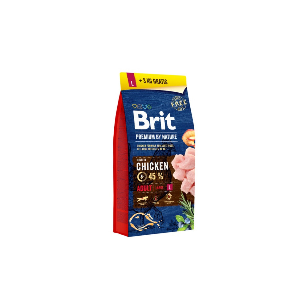 Brit Premium By Nature Adult L Large 18kg (15+3kg gratis)