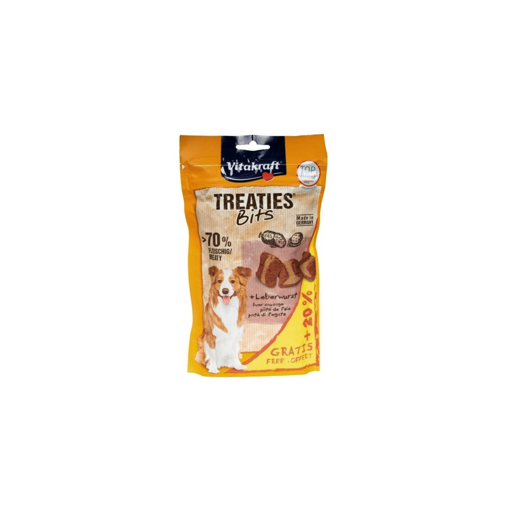 Vitakraft Dog Treaties Bits - Smaczne Kawałki - wątroba 144g (20% gratis)