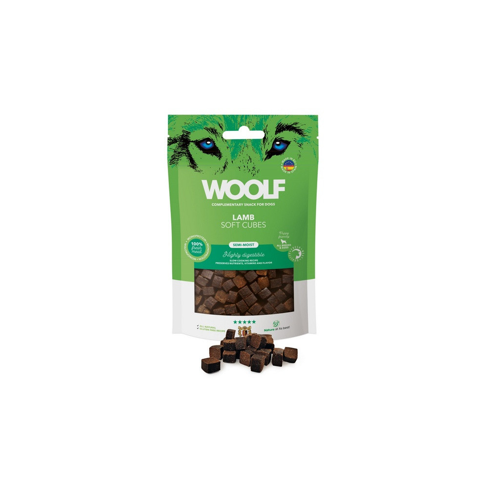 Woolf Soft Cubes Monoprotein Lamb 100g