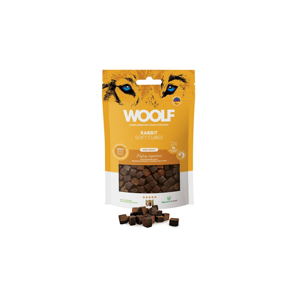 Woolf Soft Cubes Monoprotein Rabbit 100g