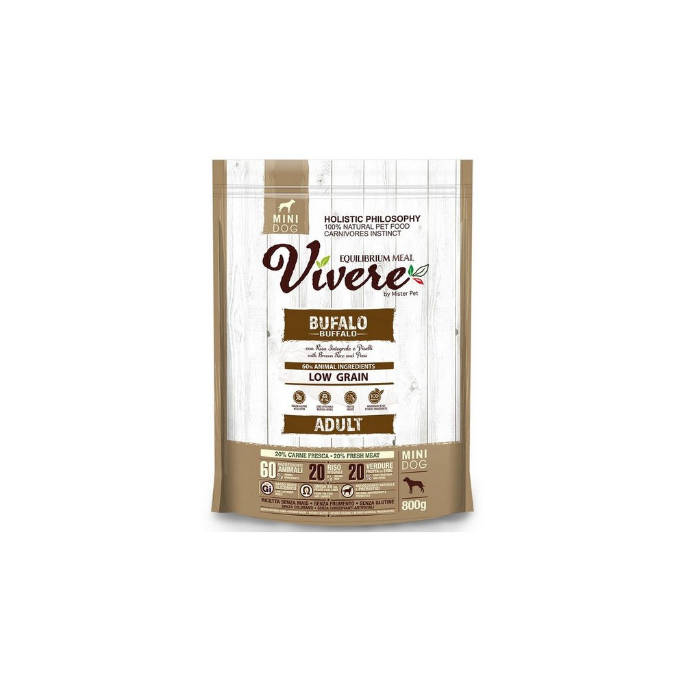 Vivere Dog Mini Adult Buffalo 800g
