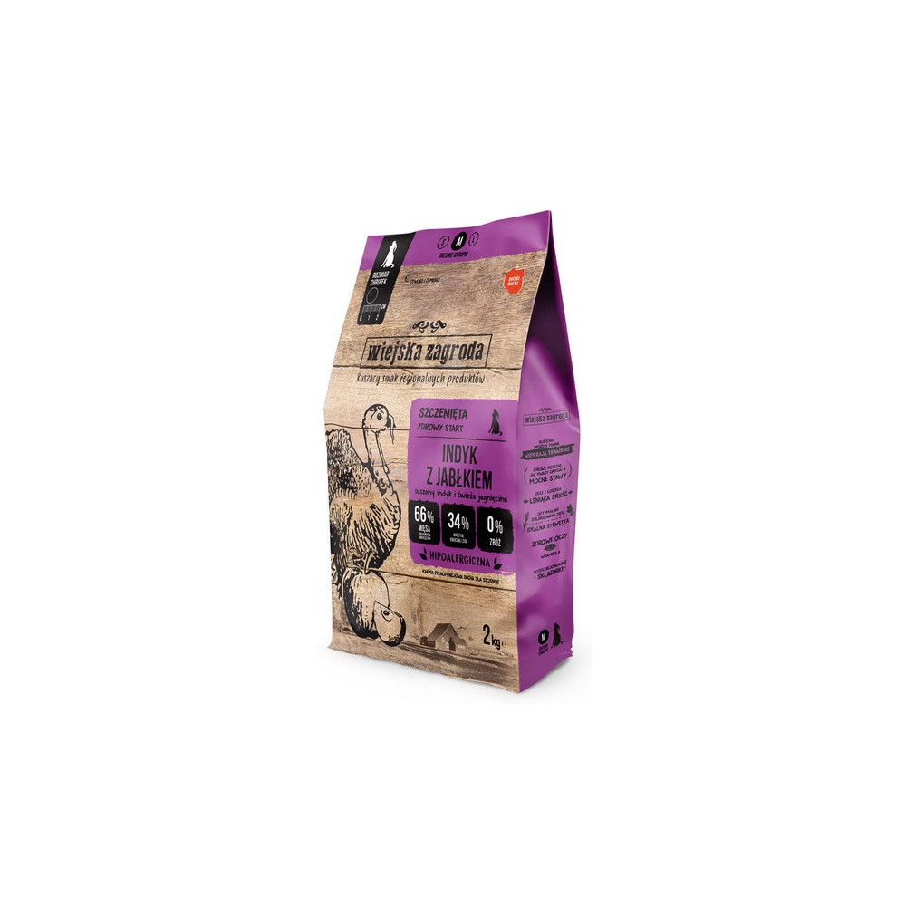 Wiejska Zagroda Indyk z jabłkiem Puppy 2kg