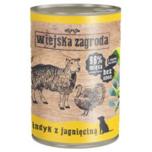 Wiejska Zagroda Indyk z jagnięciną puszka 400g