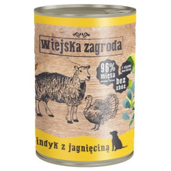 Wiejska Zagroda Indyk z jagnięciną puszka 400g