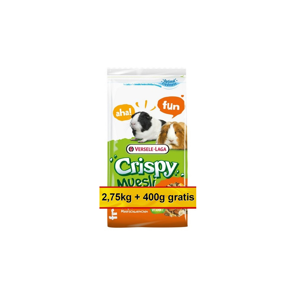 Versele-Laga Crispy Muesli Guinea Pig - pokarm dla świnki morskiej 3,15kg (2,75+0,4kg gratis)