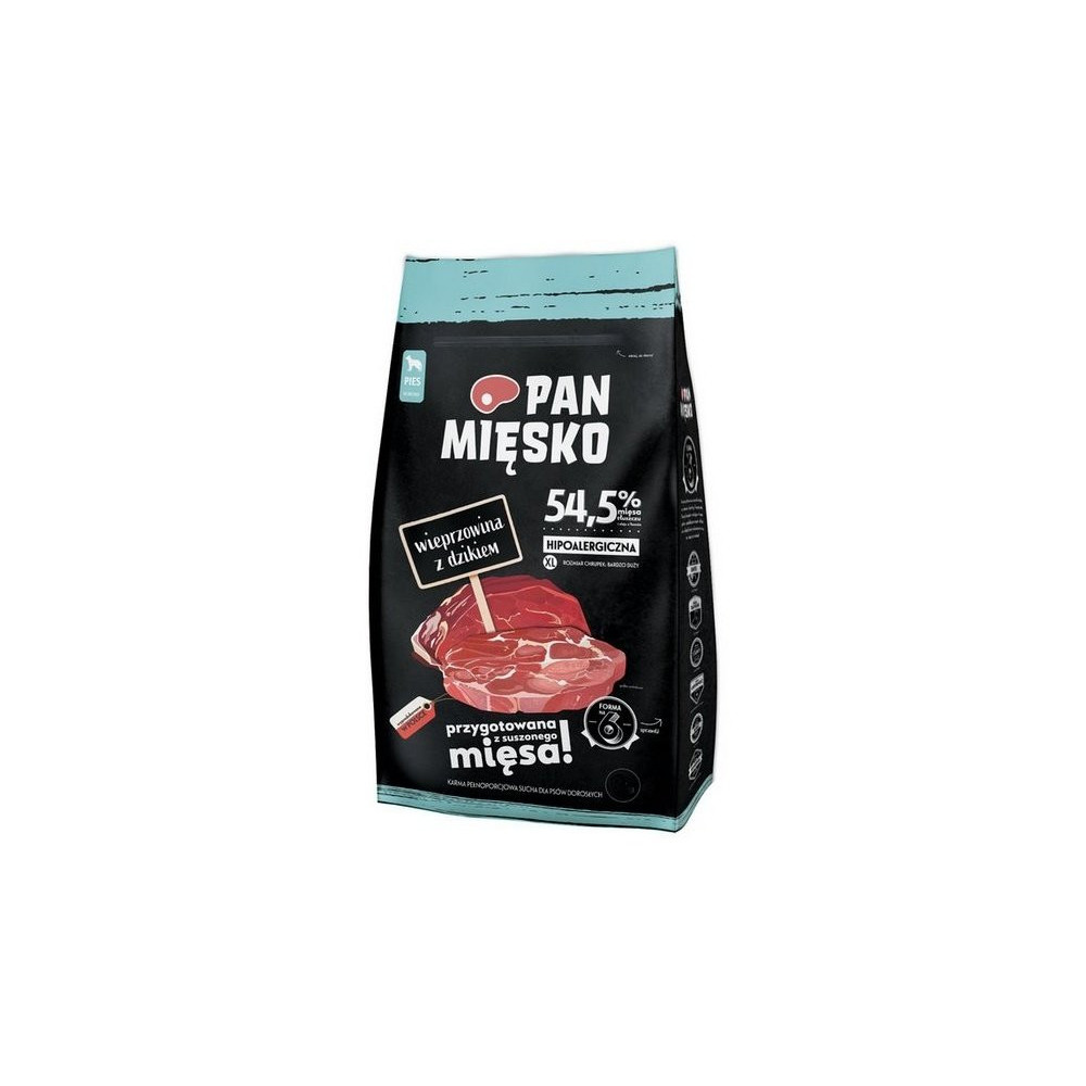 Pan Mięsko Karma sucha dla psa - wieprzowina i dzik chrupki XL 20kg