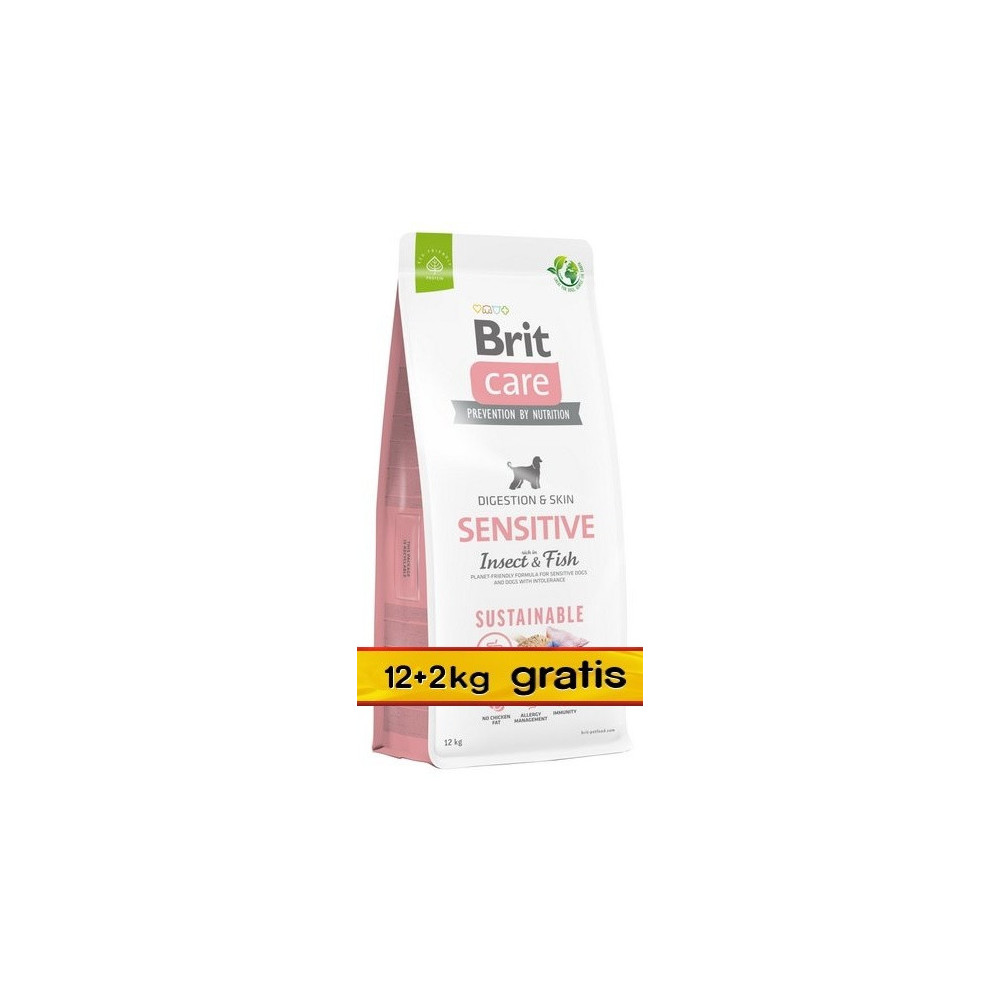 Brit Care Sustainable Sensitive Insect & Fish 14kg (12+2kg gratis)