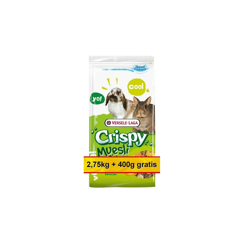 Versele-Laga Crispy Muesli Rabbit - pokarm dla królika 3,15kg (2,75kg+400g gratis)