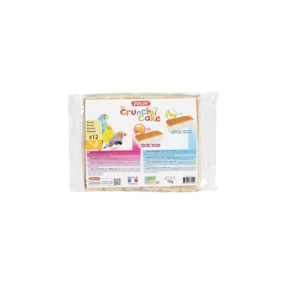 Zolux Crunchy Cake miód/owoc 12szt