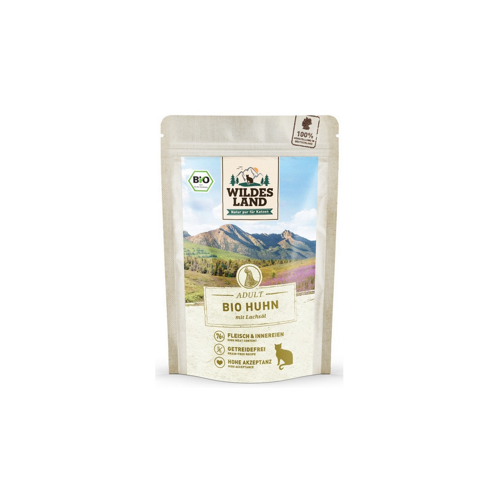 Wildes Land Cat Bio Huhn Pur saszetka 85g
