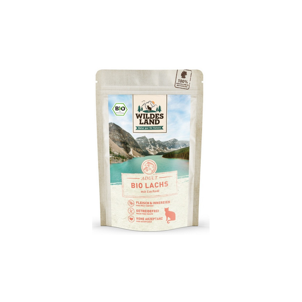 Wildes Land Cat Bio Lachs Pur saszetka 85g