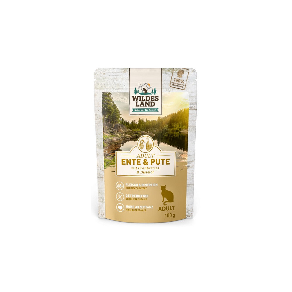 Wildes Land Cat Classic Adult Ente & Pute saszetka 100g